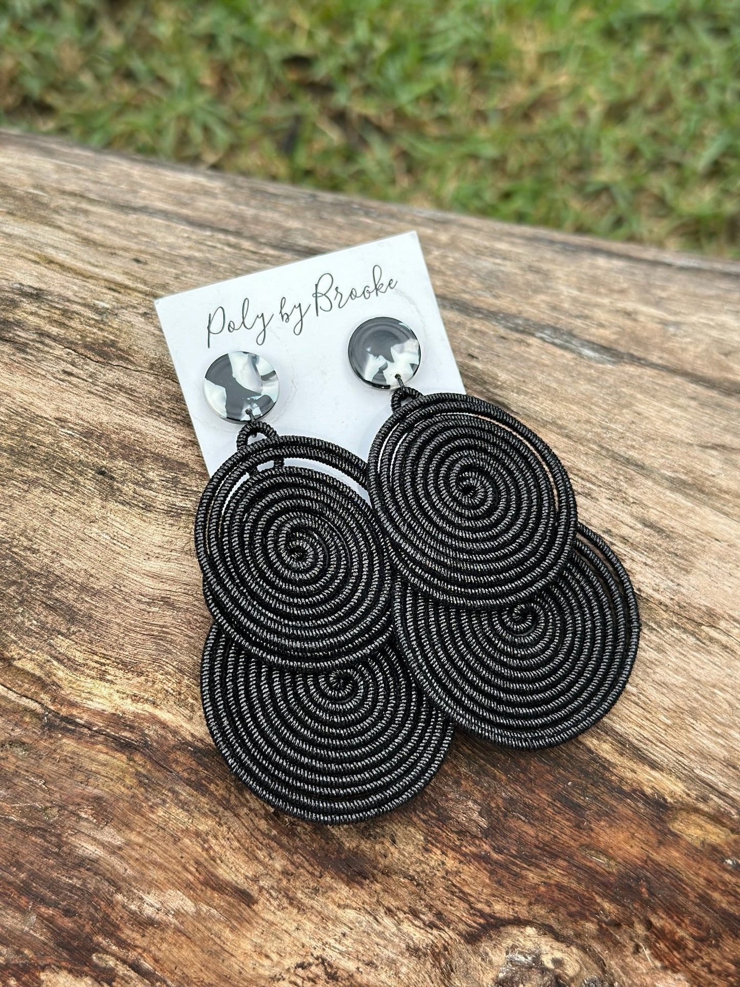 Belinda Mesh - Black with black and white top