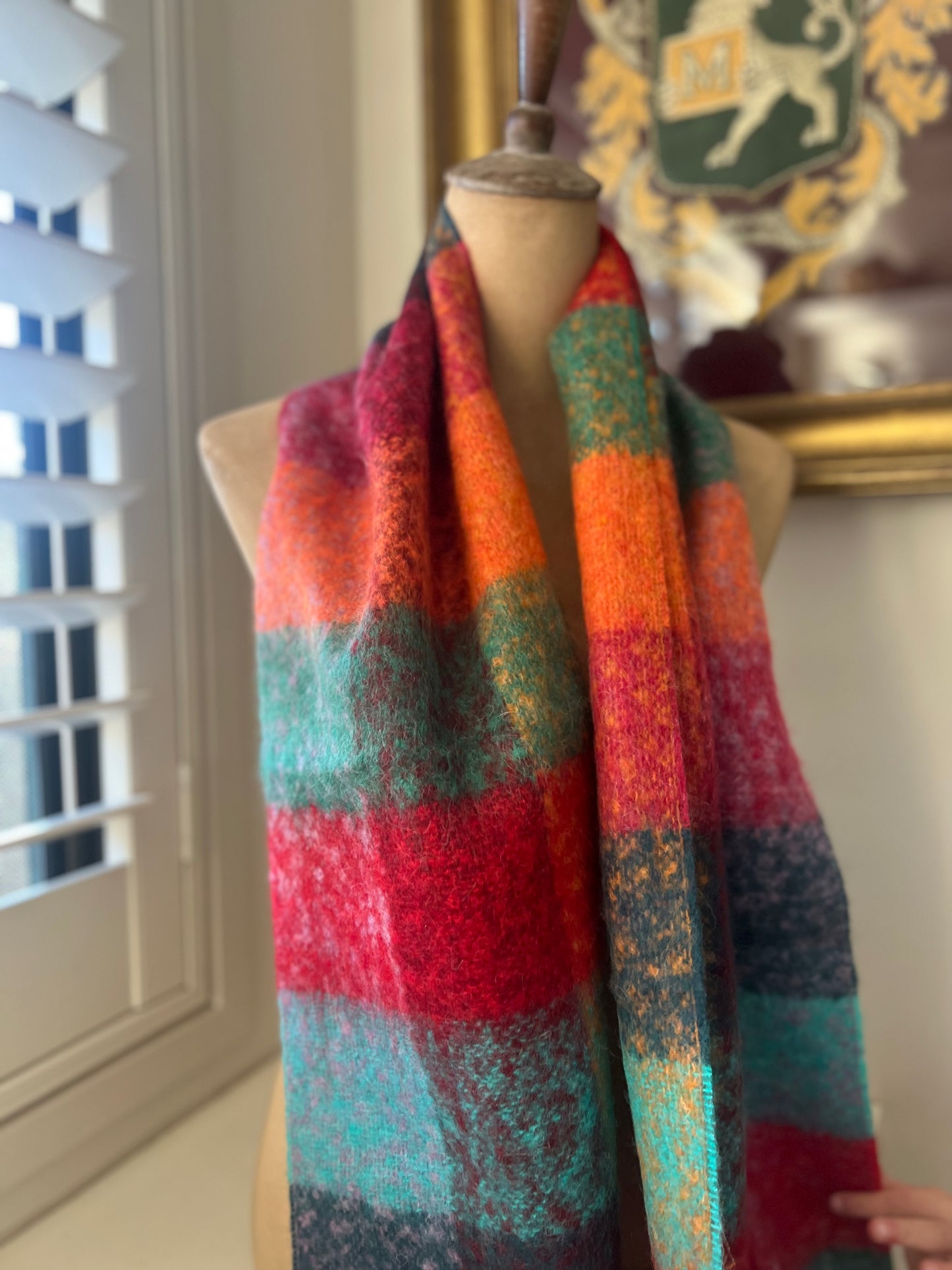 All the Squares Scarf - Tangerine