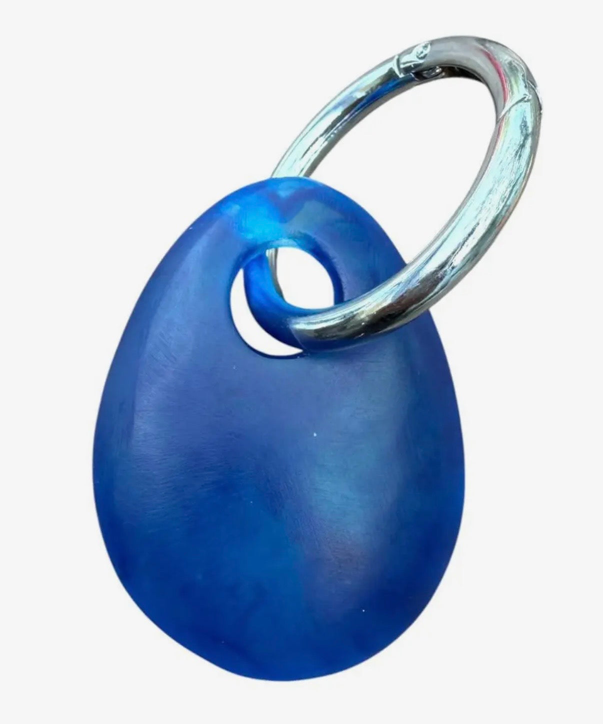 Egg Resin Keyrings: Blue / Gold