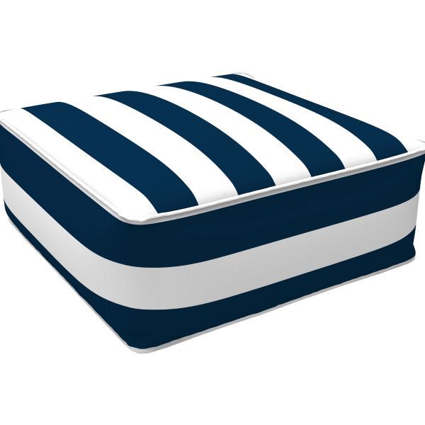 BLO Inflatable Ottoman - Navy and White Stripe