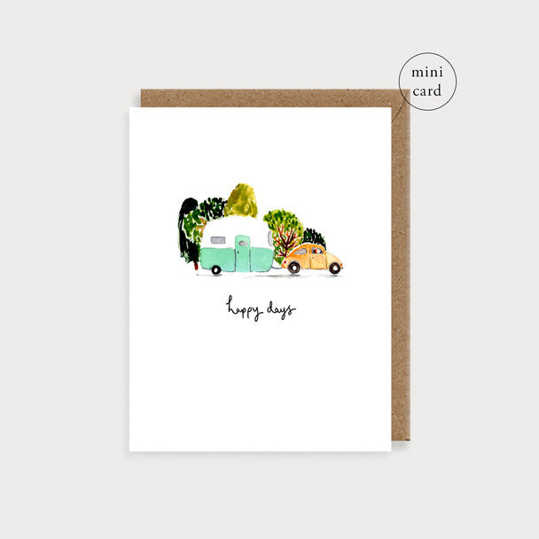 A Small Card - A little note Caravan Happy