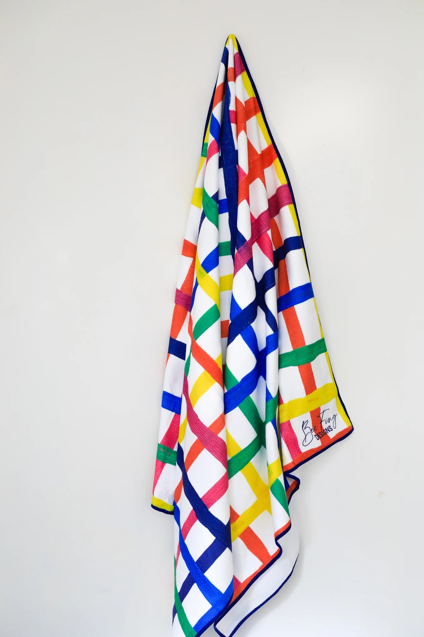 Rainbow Check Microfibre Towel