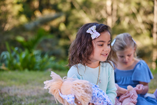 Floral Dreams Bow Hair Clips