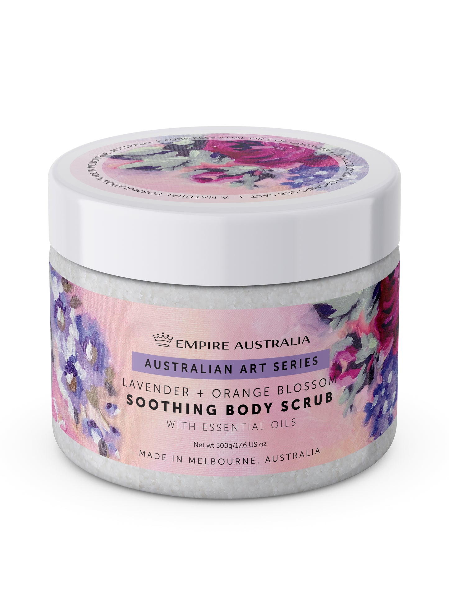 'Painterly' Lavender & Orange Blossom Body Scrub 500g