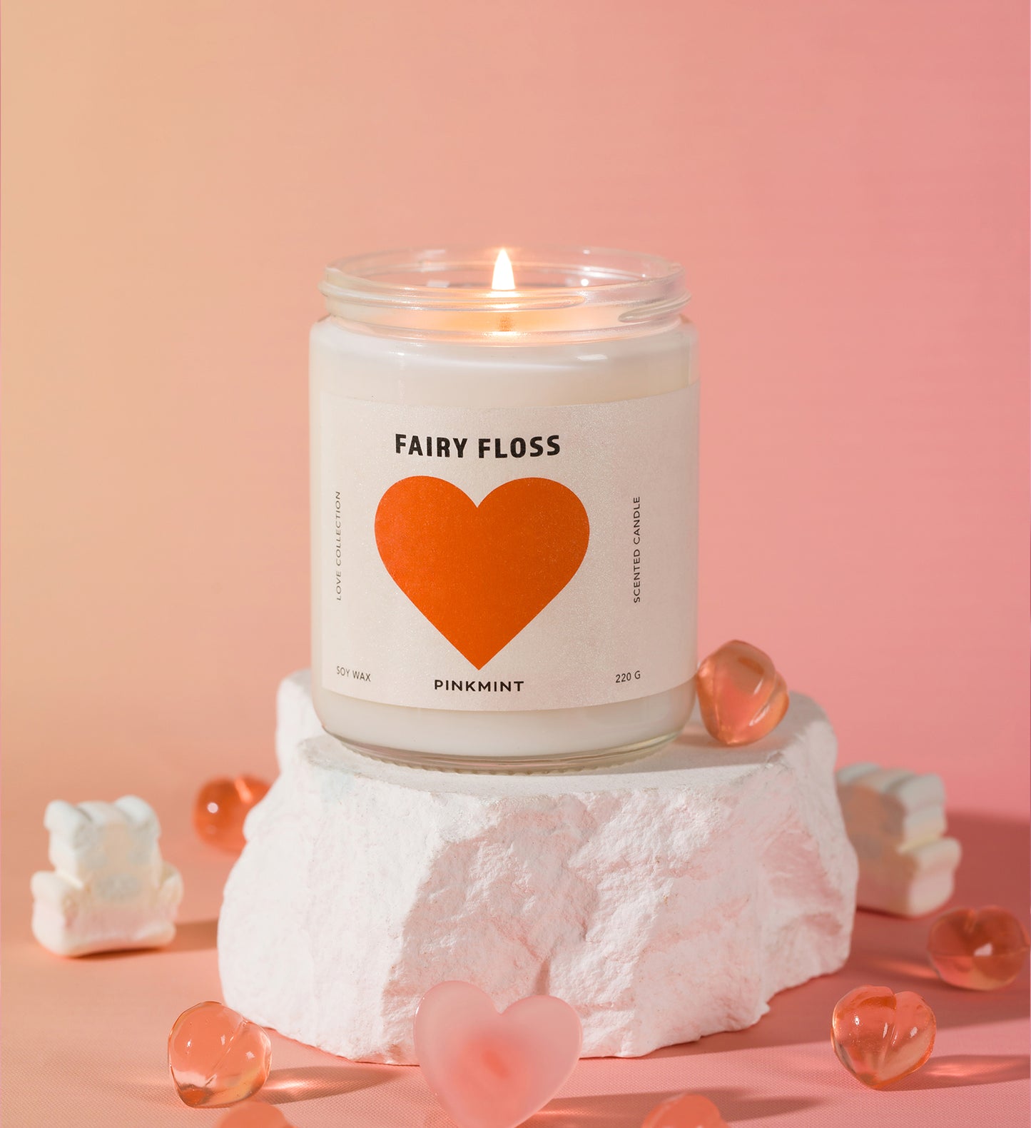 PINK MINT FAIRY FLOSS SOY CANDLE