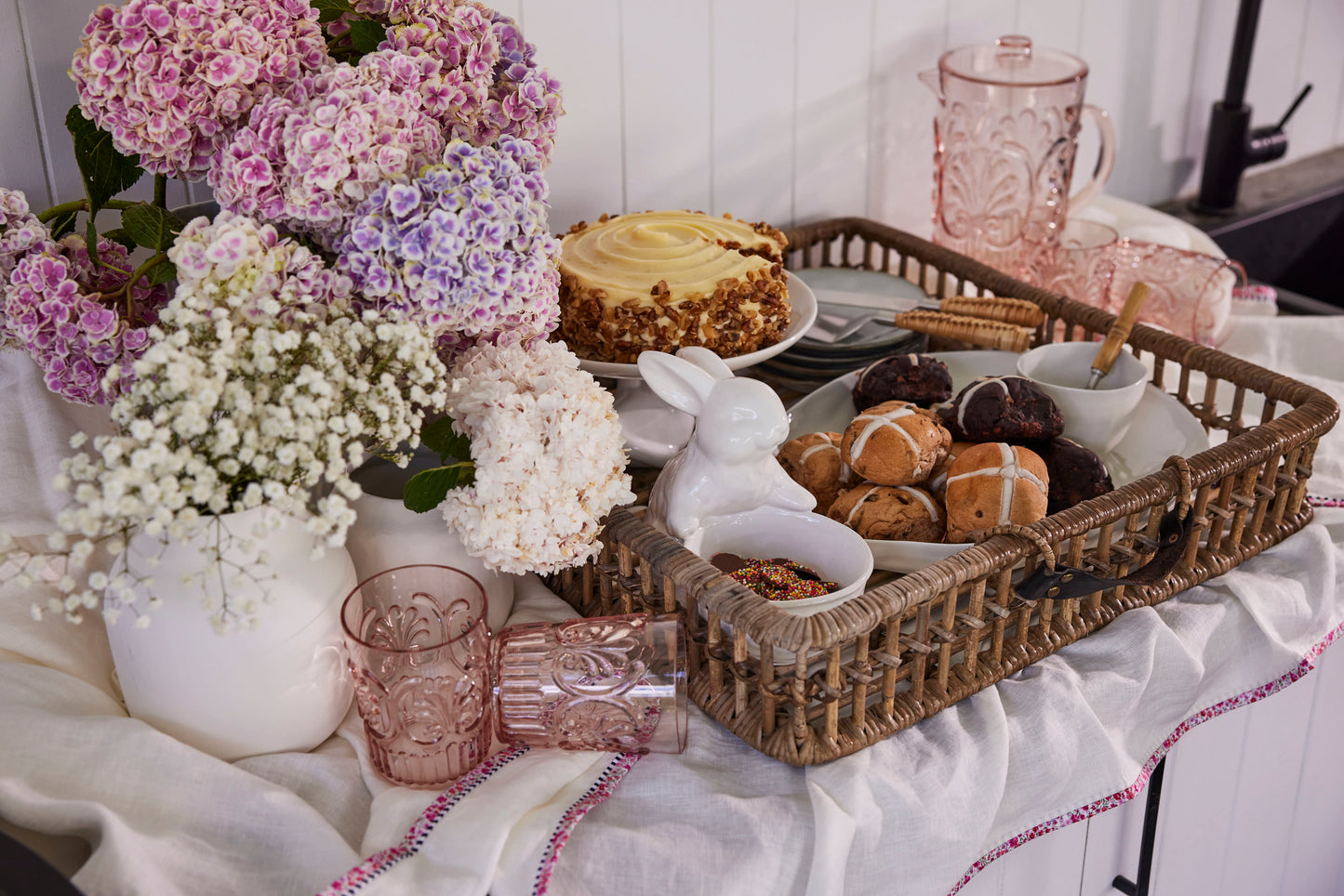 Linen and Liberty Tablecloth - Pink