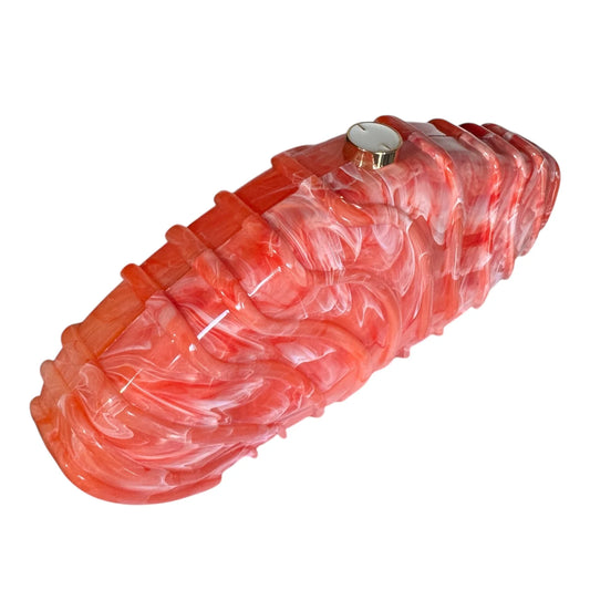 Coral Marble Acrylic Clutch