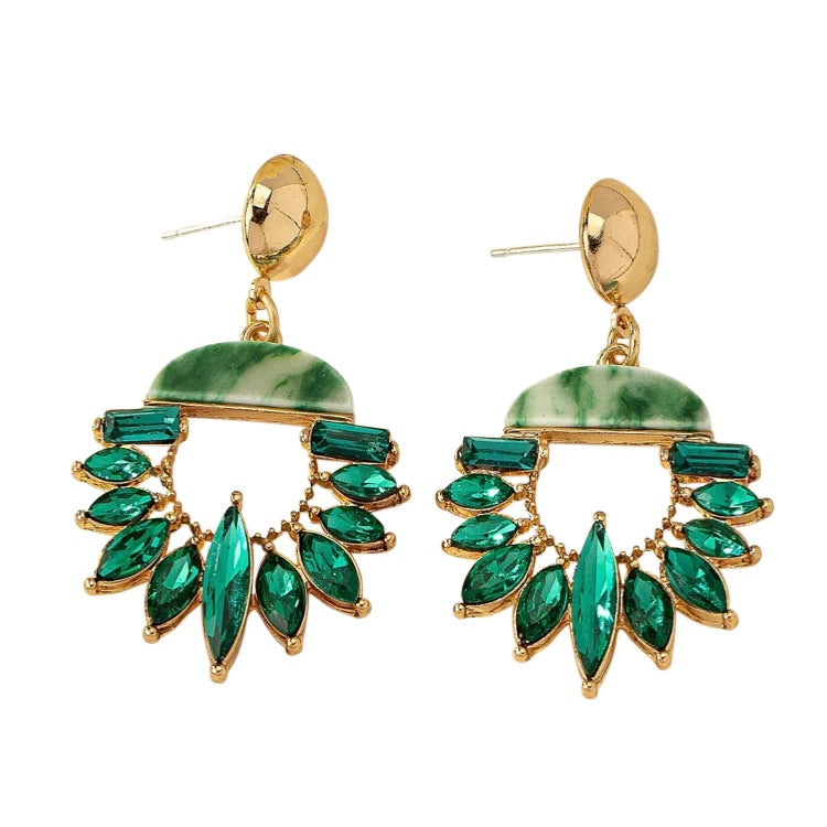 TJ Emerald Statement Earrings