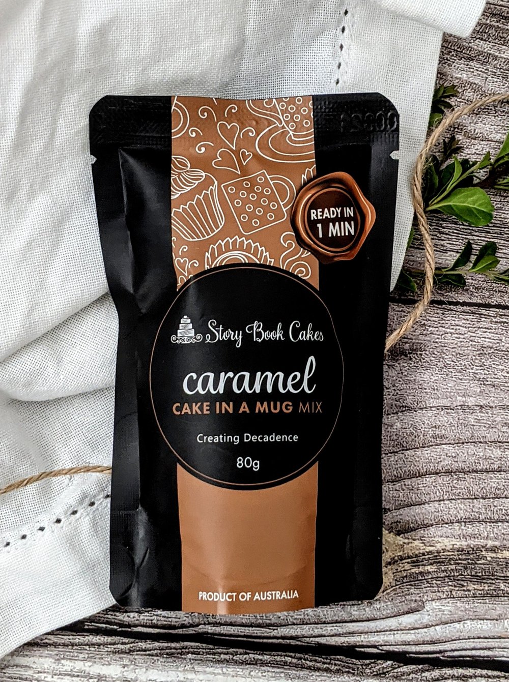 Caramel Mud Cake in a Mug