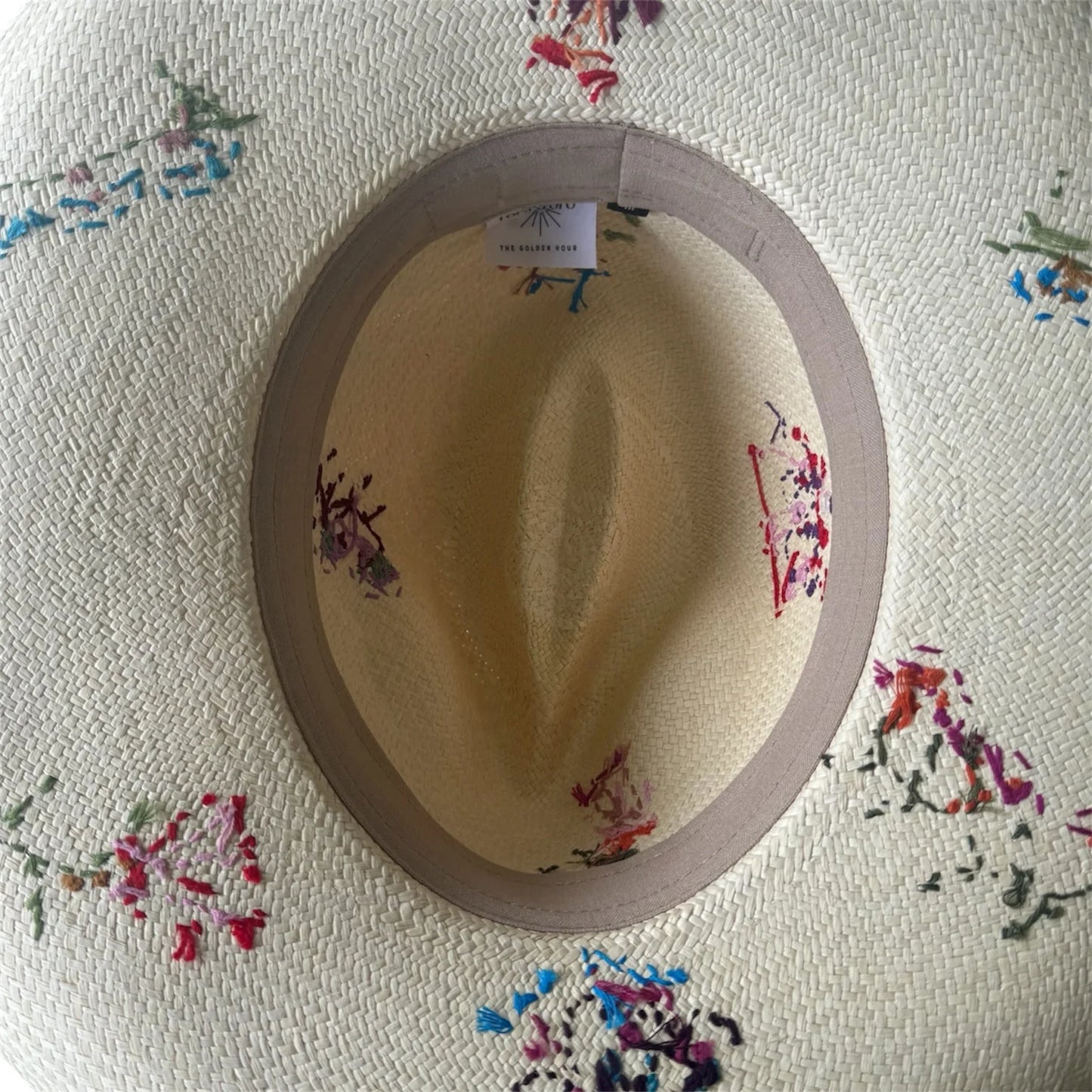 PANAMA, 13cm Embroided Floral