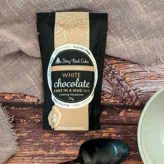 White Chocolate Mud Cake in a Mug - Gluten Free