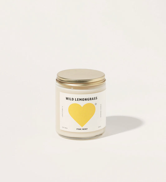 PINK MINT WILD LEMONGRASS SOY CANDLE