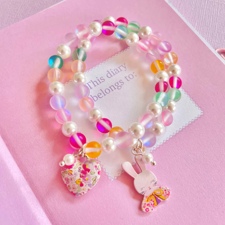 Petite Fleur Heart Elastic Bracelet