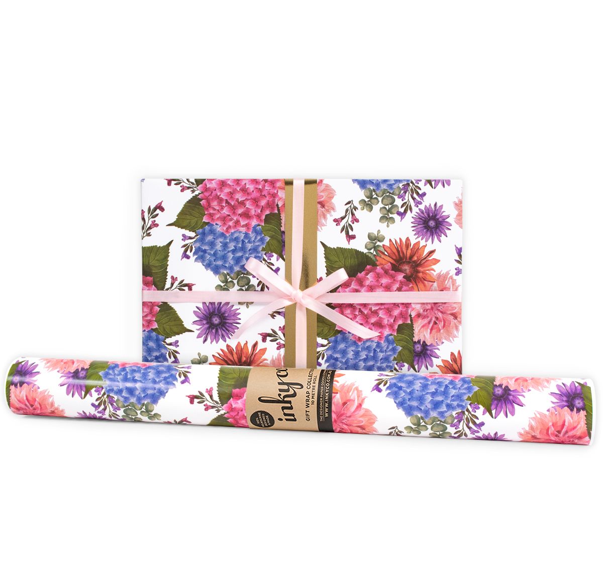 Hydrangea Posey - 5m Wrapping Paper Roll