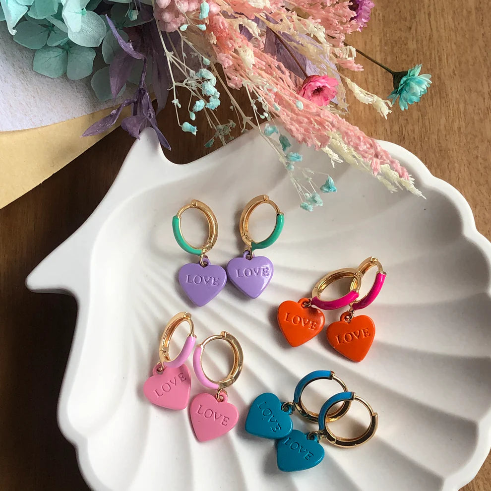 tones of joy earrings - heart