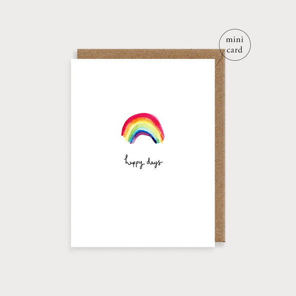 A Small Card - A little note Rainbow Happy Days