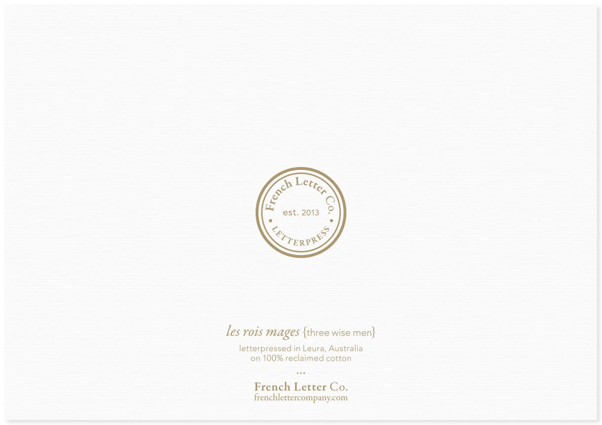 Letter Press Card -Three Wise Men