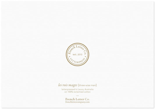Letter Press Card -Three Wise Men