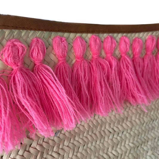 Jenny Pink Fringe Clutch Bag