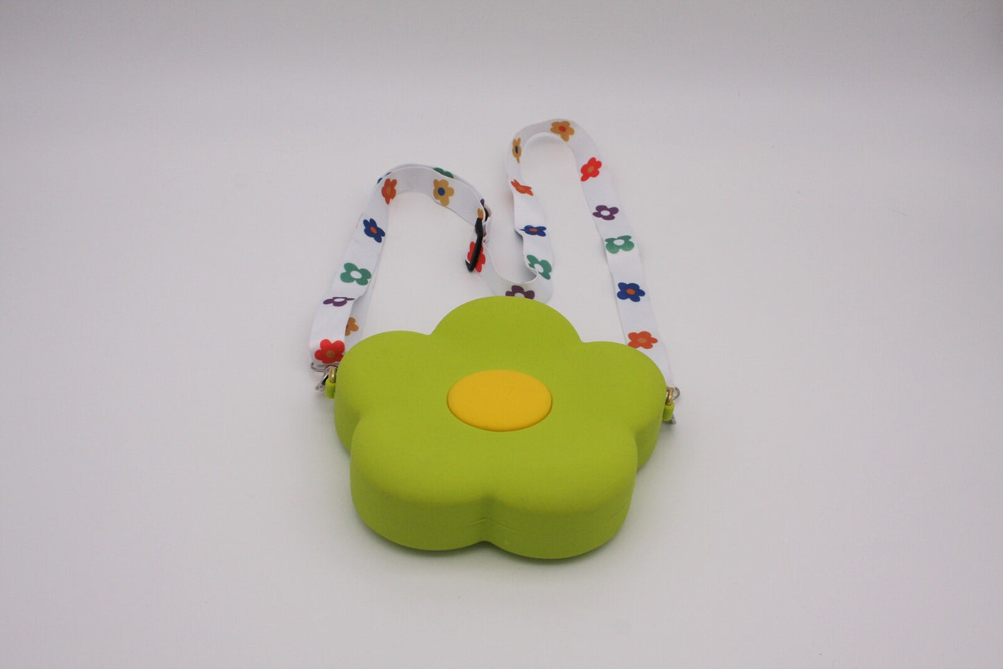 Bright green daisy shaped childrens bag