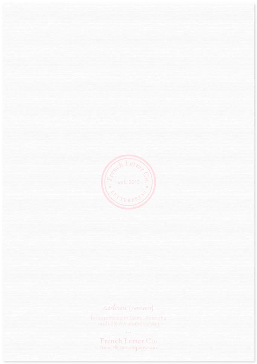 Letter Press Cards - Birthday - Pink Present