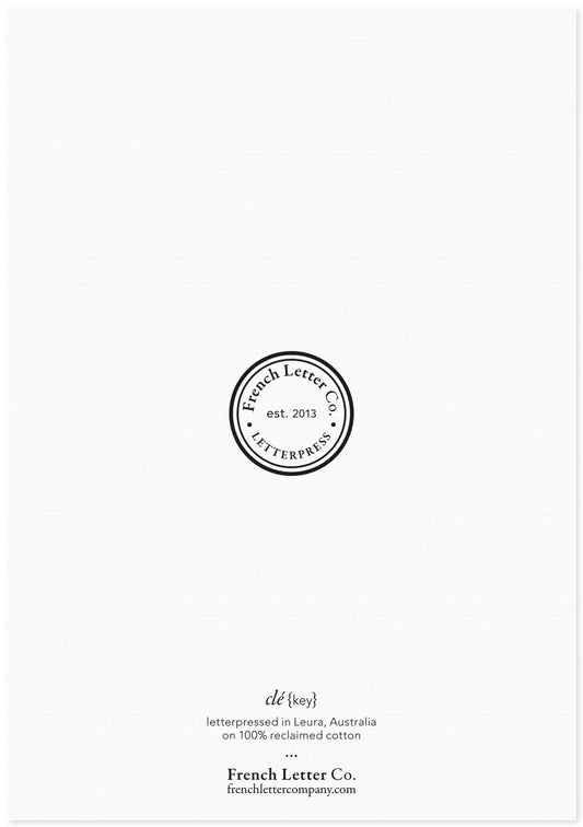 Letter Press Card - Key
