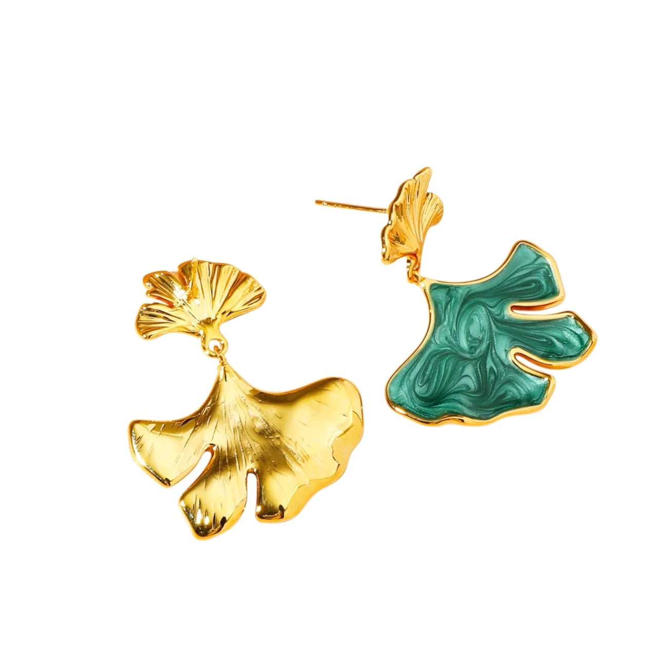 Thea Leaf Enamel Painted Earring