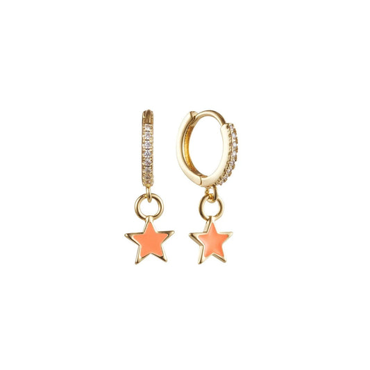ZIGGY STAR ENAMEL EARRINGS