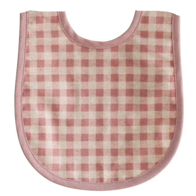 Bib Rose Check Linen