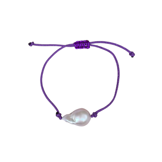 Purple pearl bracelet