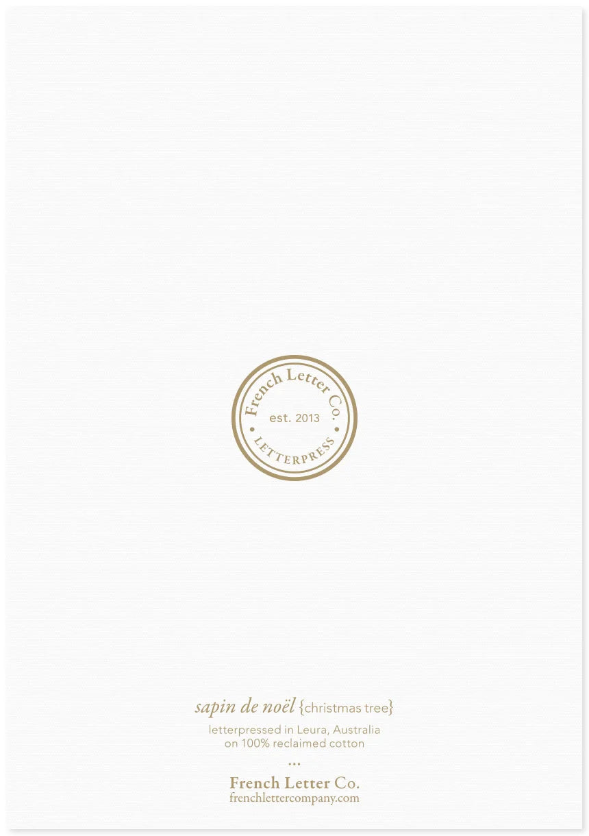 Letter Press Card - Christmas Tree