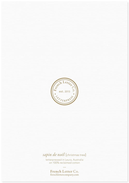 Letter Press Card - Christmas Tree