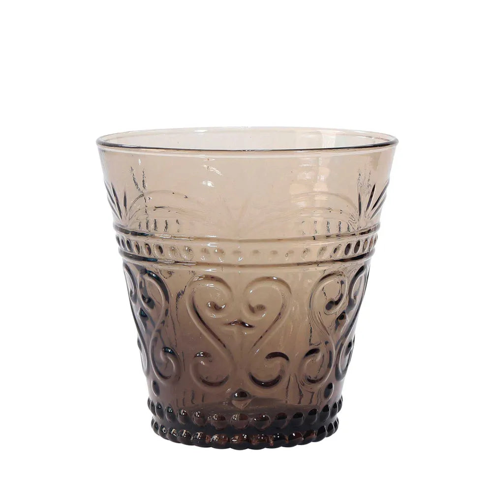 GLASS TUMBLER SET OF 4 SMOKY TOPAZ 8OZ - set of 4