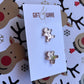 Mirror Gingerbread Stud Earrings