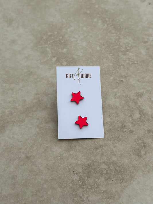 Acrylic Star Stud - Red