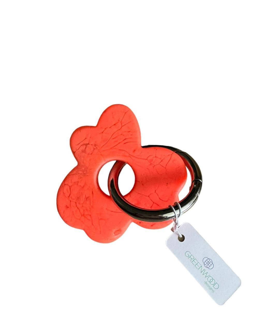 Floral Resin Keyrings: Baby Pink / Gold