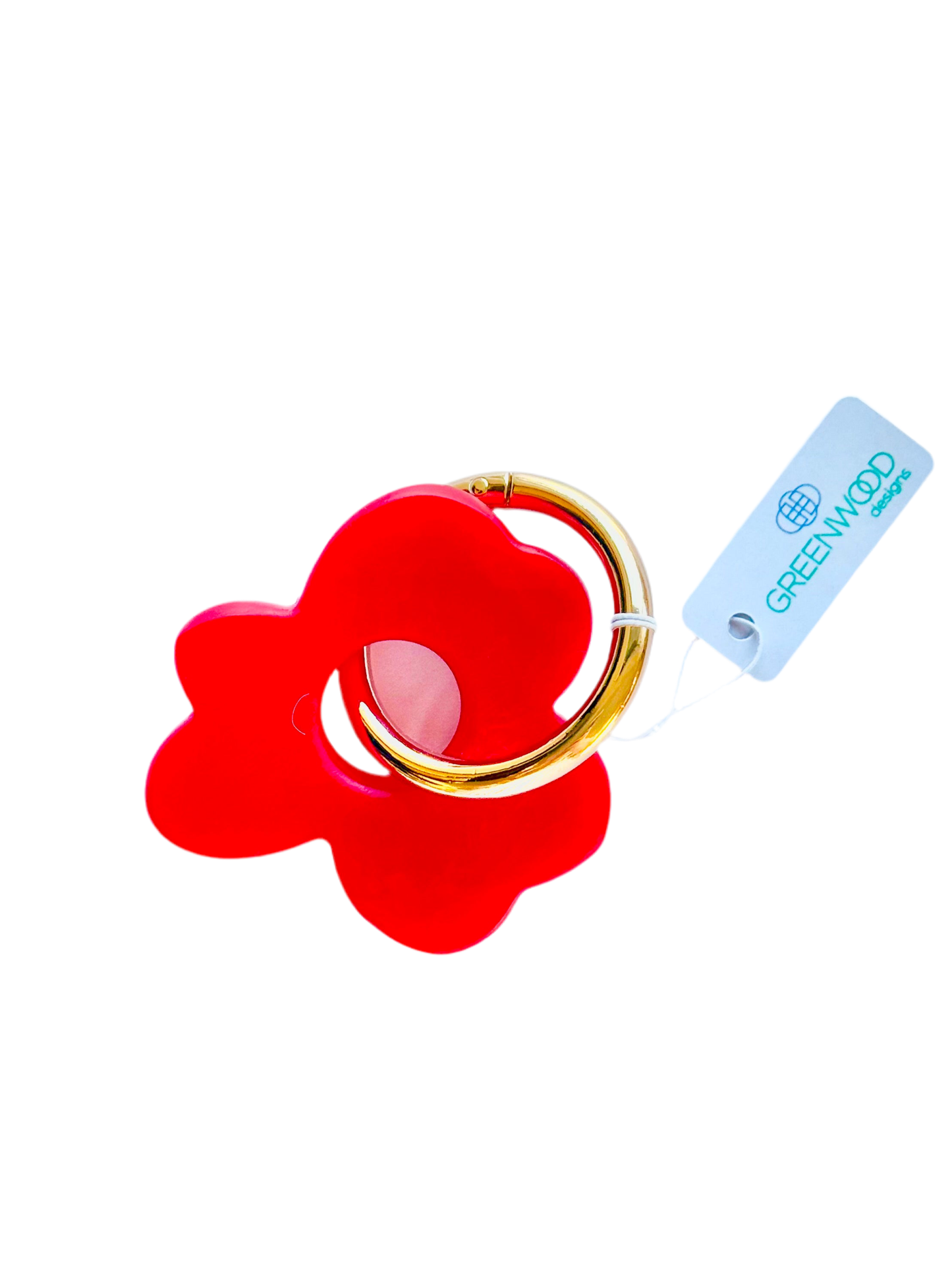 Floral Resin Keyrings: Blue / Gold