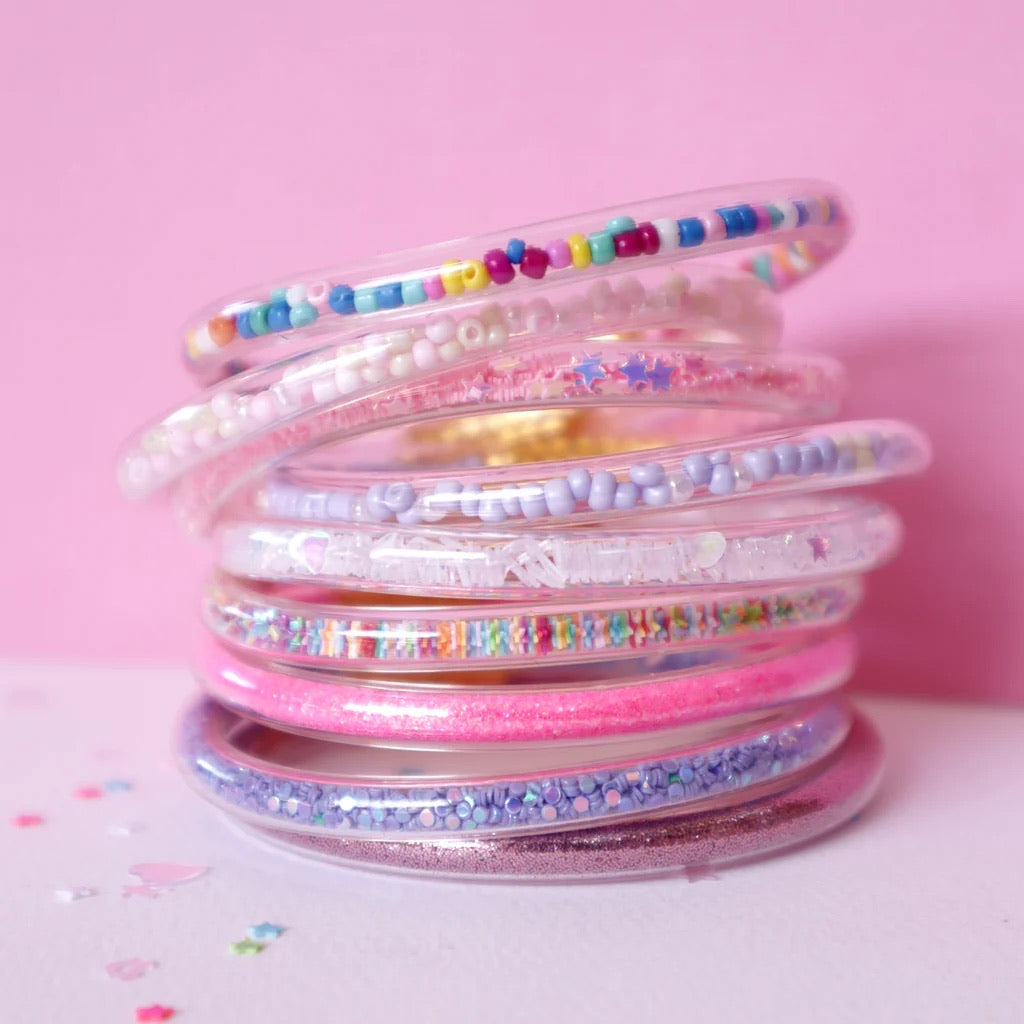 Hot Pink Glitter Elastic Bracelet