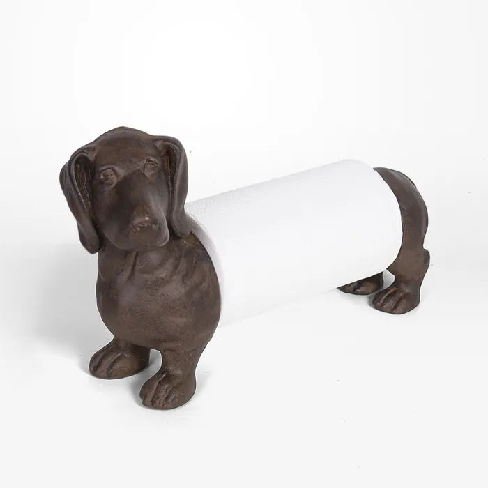 Bronze Sausage Dog Kitchen Paper Towel Dispenser
