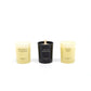 Luxury Gift Set 3 Small Jars - Bergamotto Di Calabria, Basil & Mandarin, Velvet Wood