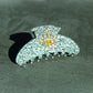 Hair Claw Green Terrazzo