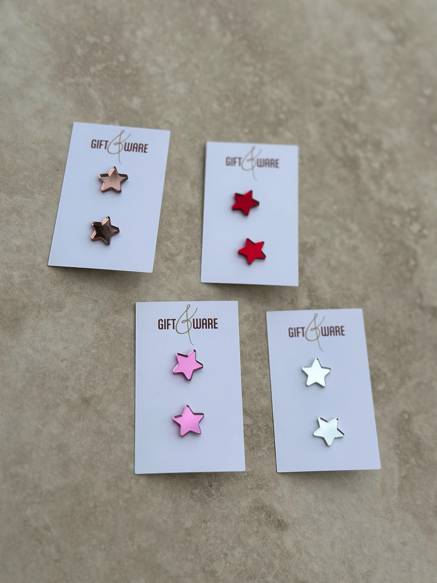 Acrylic Star Stud - Pink