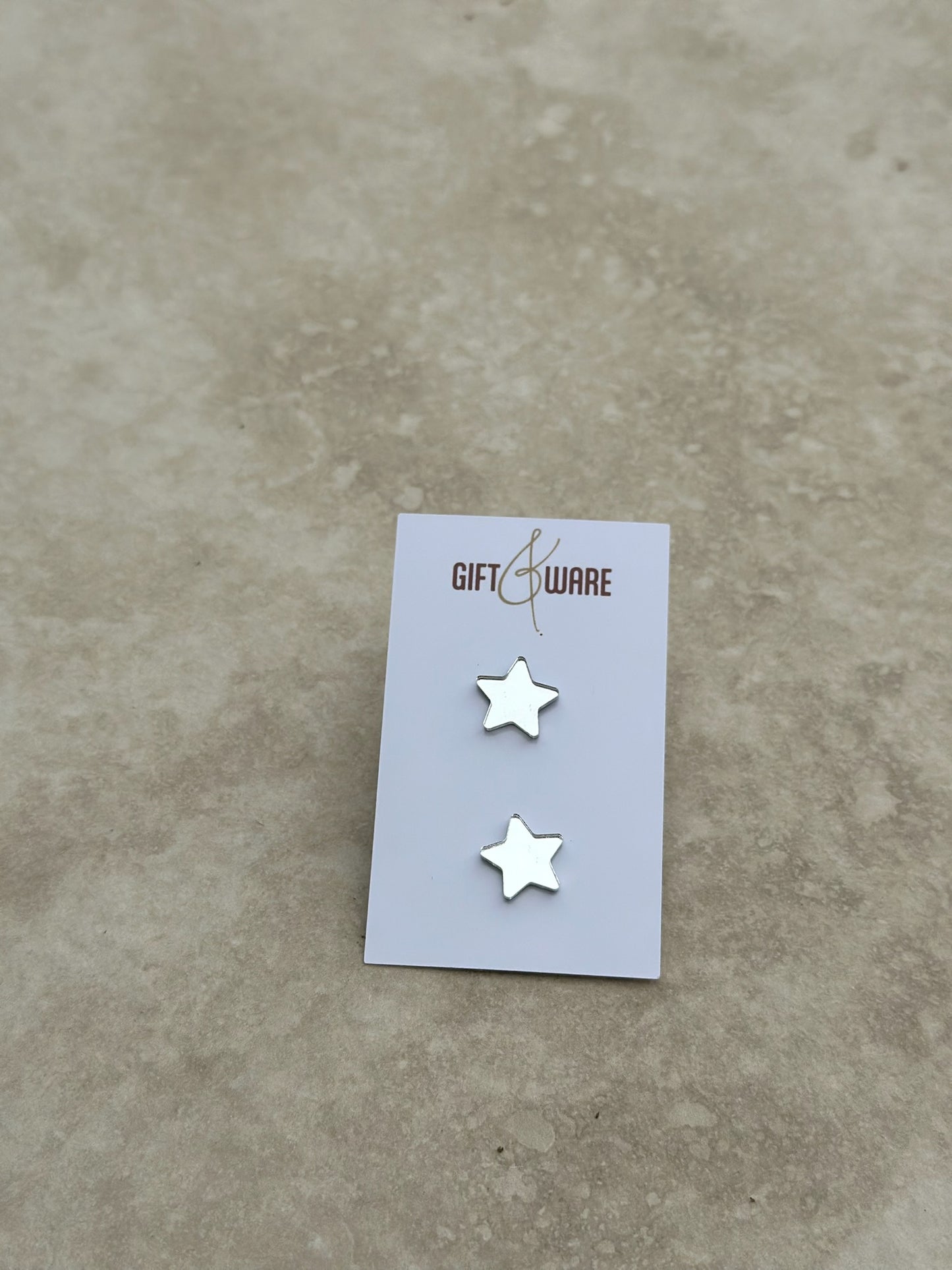 Acrylic Star Stud - Silver