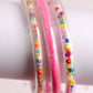 Hot Pink Glitter Elastic Bracelet