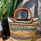 Queen Nefertiti Tote - Orange and Teal Multi