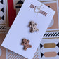 Glitter Gingerbread  Stud Earrings