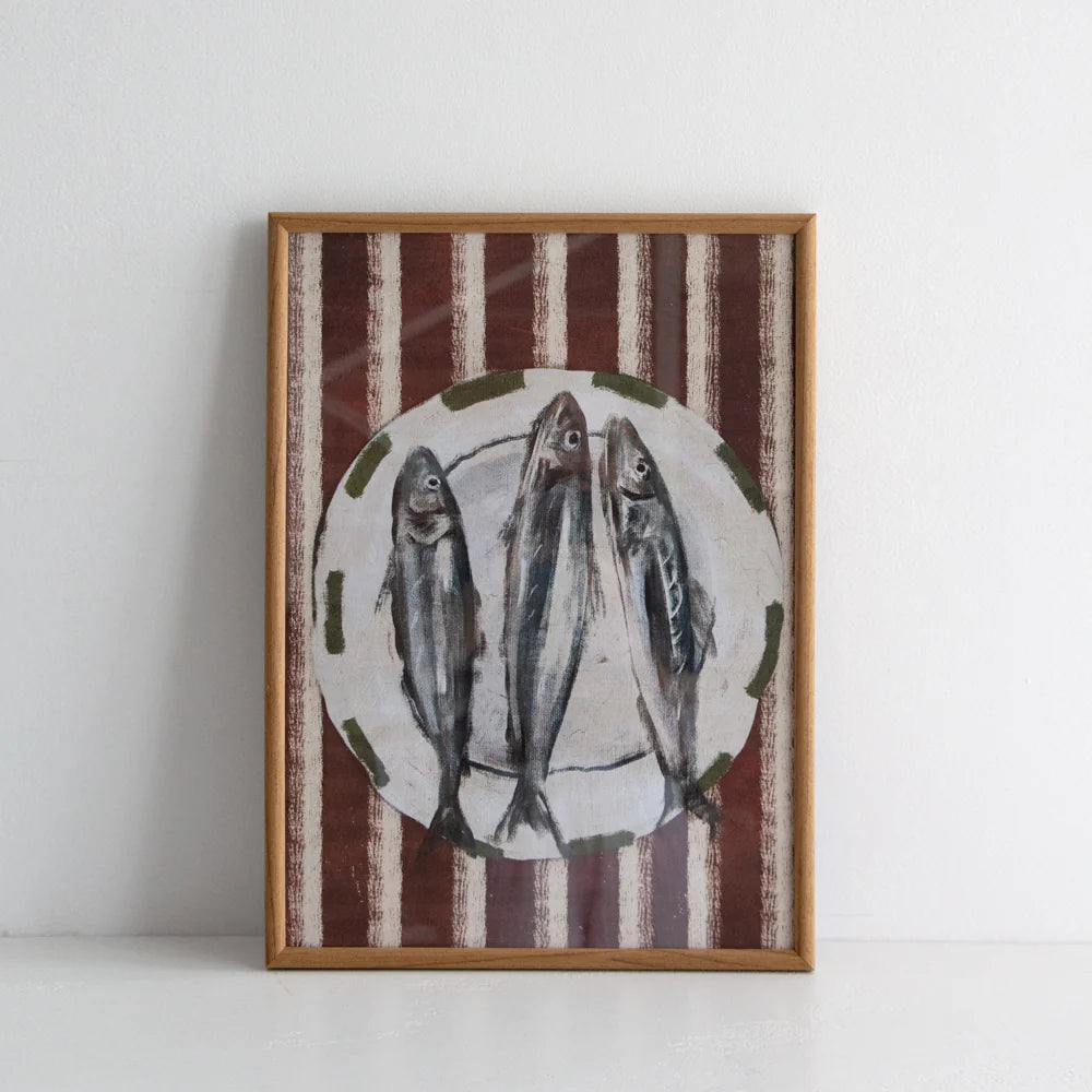 Mangiare Frame Glass Print