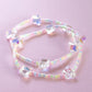 Crystal Butterfly Elastic Bracelet Set