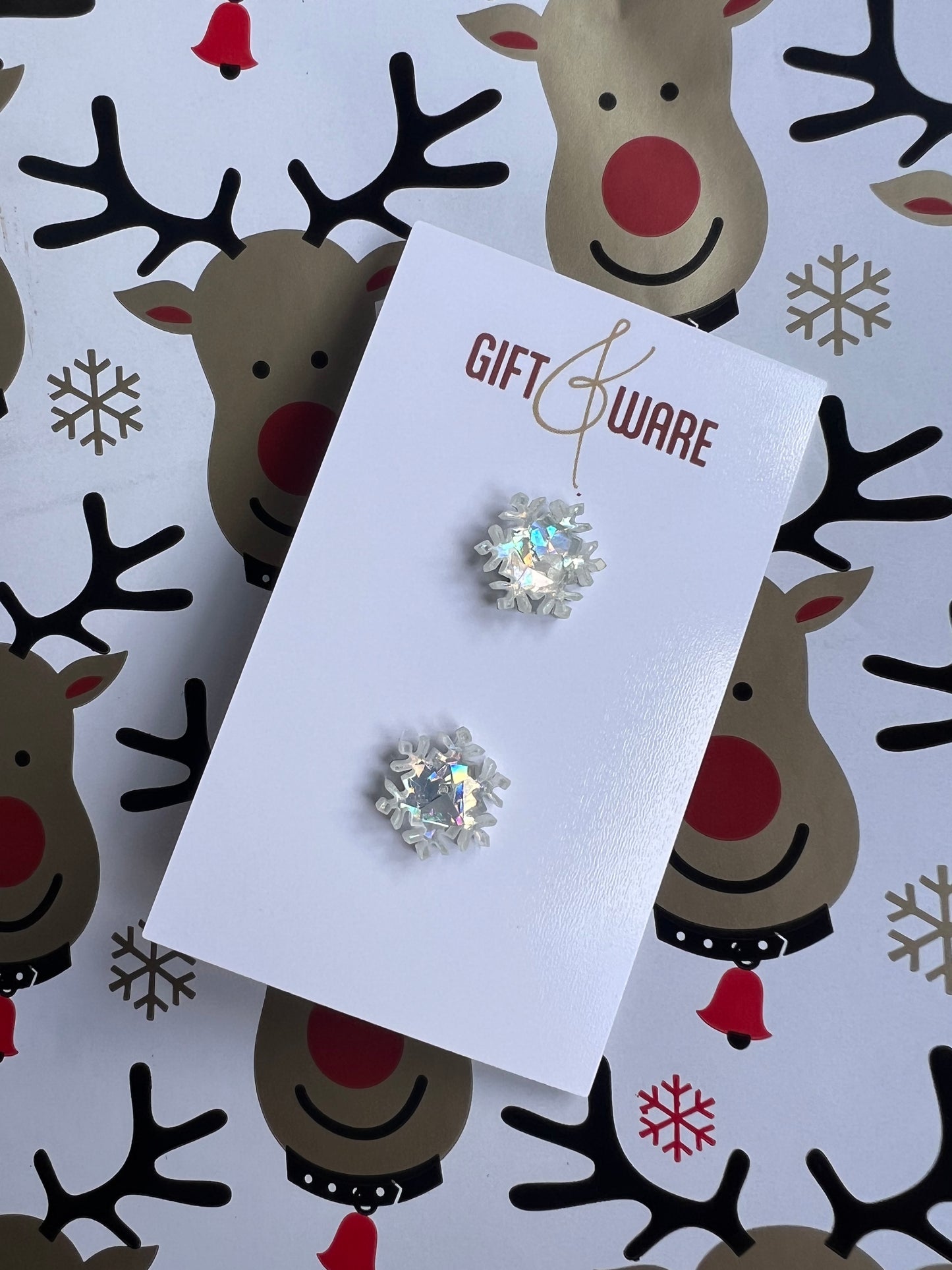 Silver Snowflake Studs