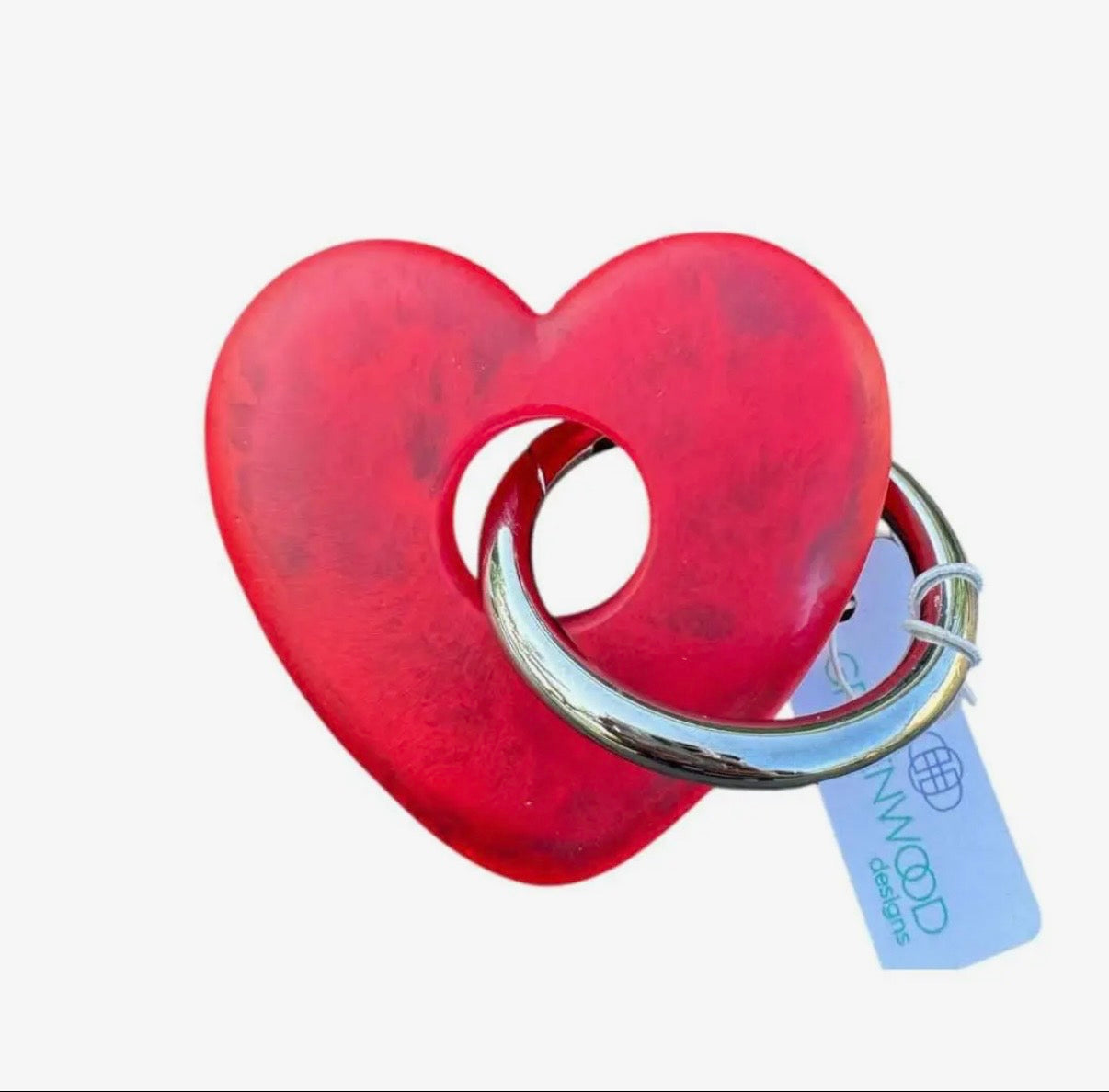Heart Resin Keyrings: Res